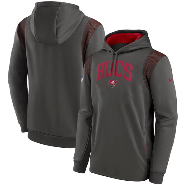 Men's Tampa Bay Buccaneers Pewter Sideline Stack Performance Pullover Hoodie 001,We sell and wholesale Men's Tampa Bay Buccaneers Pewter Sideline Stack Performance Pullover Hoodie 001 on line form chian!